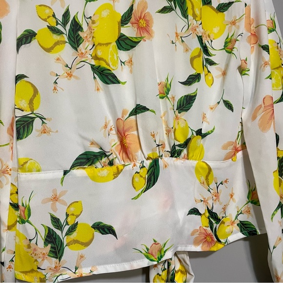 Adyson Parker Cover Up Cardigan Sheer Blouse‎ with Lemons - Picture 8 of 11